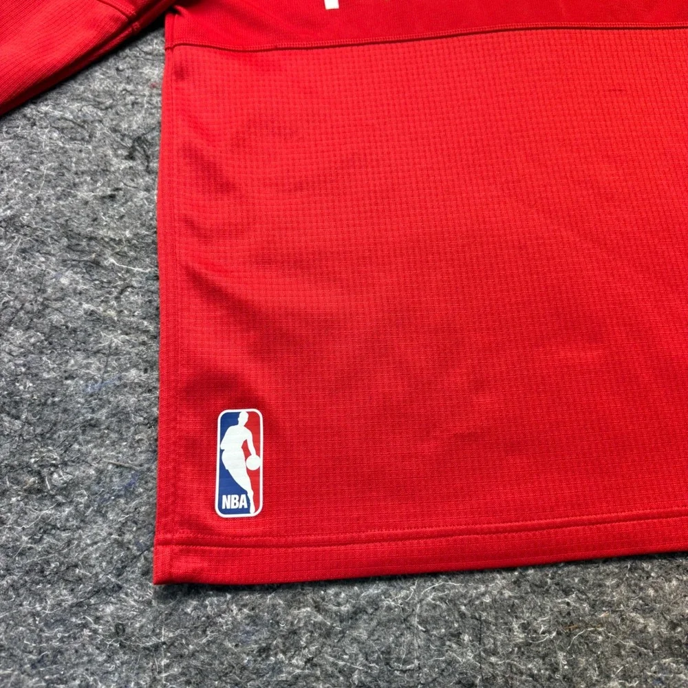 Adidas Portland Trail Blazers NBA On-Court Warm Up Hoodie Red Black Mens Medium